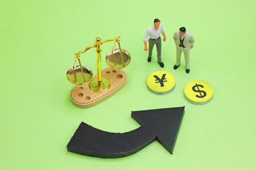 円安と円高の為替のイメージ 円安と円高の為替のイメージ 円安,円高,為替の写真素材