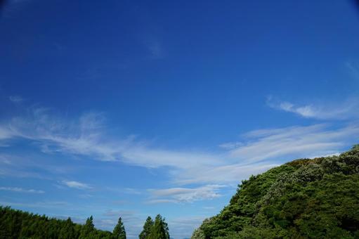 晴れの日の空 太陽,夏,夏空の写真素材