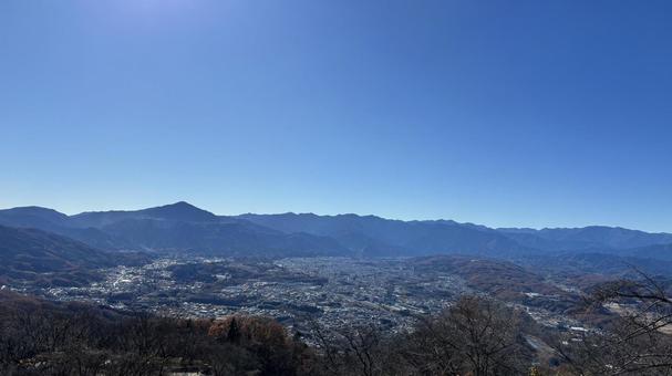 晴天と山 晴天と山の写真