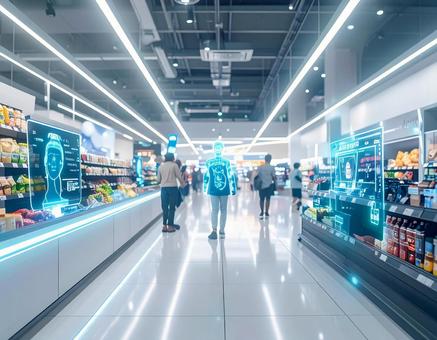 未来型スーパーの風景の写真