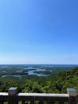 横山展望台からの風景 英虞湾,あご湾,横山展望台の写真素材