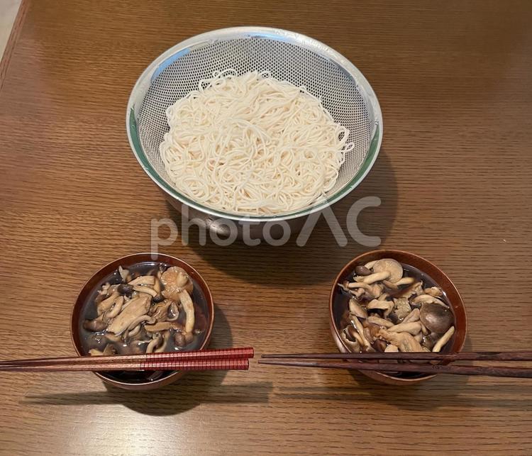 つゆをアレンジした奈良の素麺 素麺,ソーメン,そうめんの写真素材