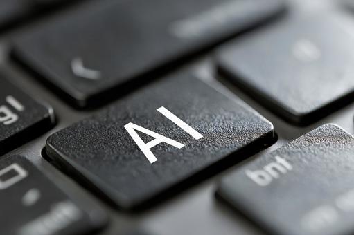 AIキーを接写したキーボードの素材の写真