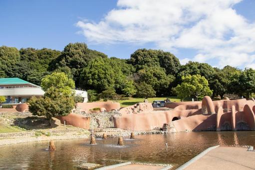 赤塚山公園 水の広場 赤塚山公園,水の広場,噴水の写真素材