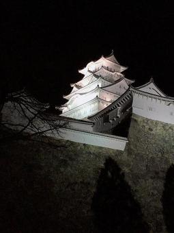夜の姫路城ライトアップ 夜の姫路城ライトアップの写真