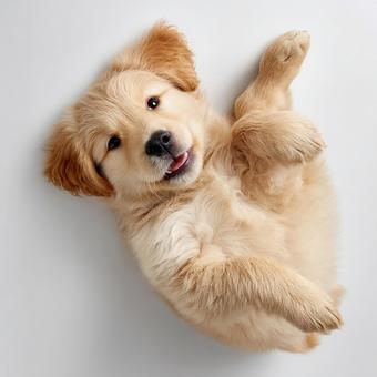 癒やされる子犬の姿 癒やされる子犬の姿の写真