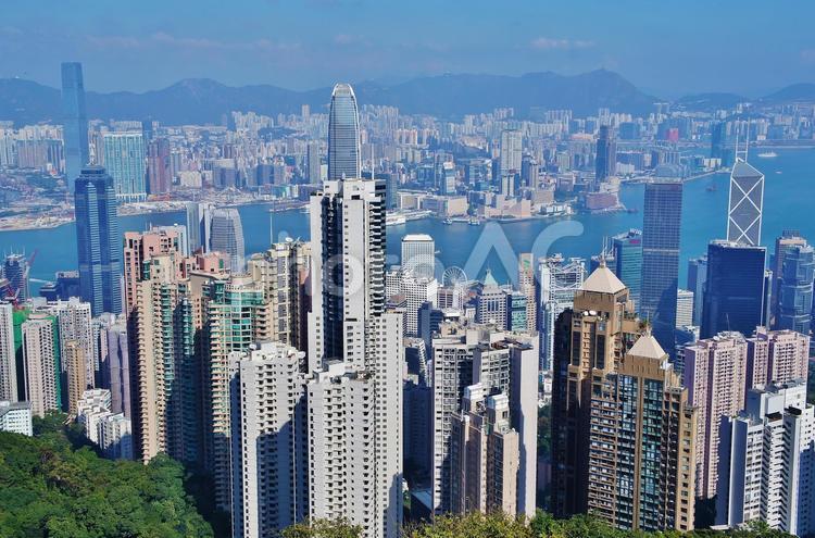 香港都市イメージ（ビクトリアピーク） 香港,香港島,ビクトリアの写真素材