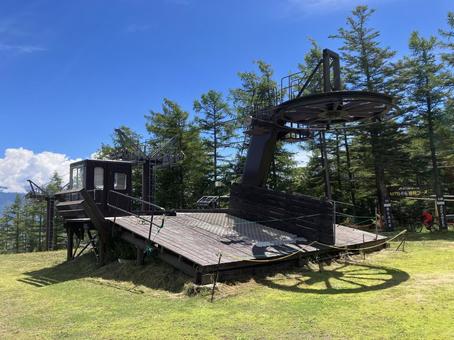 富士見パノラマリゾートのリフト風景(夏) 富士見パノラマリゾートのリフト風景(夏) 富士見,パノラマリゾート,リフトの写真素材
