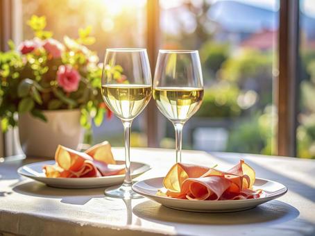 生ハム 食卓 AI生成画像 生ハム 食卓 AI生成画像の写真