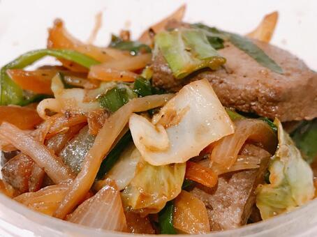 レバニラ炒め レバニラ炒め,レバー,中華料理の写真素材
