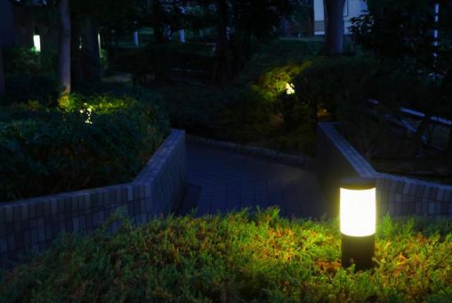 Photo, garden light, solar light, court, 