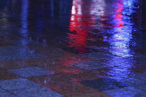 Rain-soaked night road and the fantastic reflection of neon lights, JPG Rain-soaked night road and the fantastic reflection of neon lights, JPG