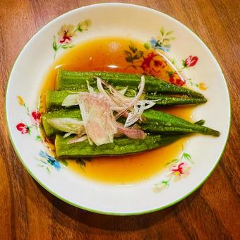 オクラのお浸し オクラ,お浸し,野菜の写真素材