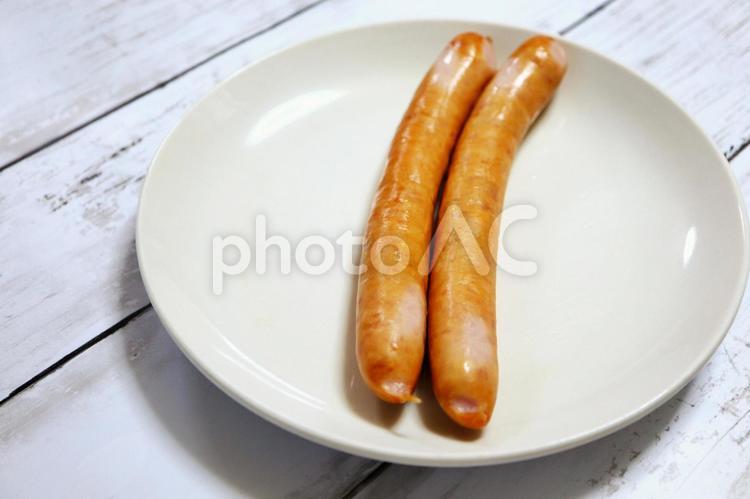 ポークソーセージ（ウインナー） ポークソーセージ,朝食,おいしいの写真素材
