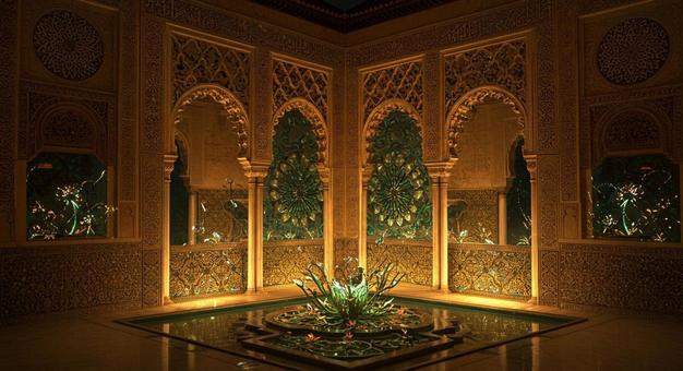 イスラム建築最高傑作 アルファンブラ宮殿 イスラム建築最高傑作 アルファンブラ宮殿の写真