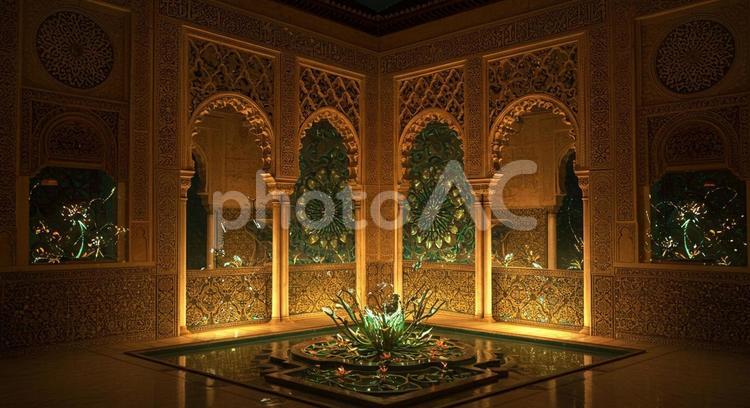 イスラム建築最高傑作　アルファンブラ宮殿 アルファンブラ宮殿,宮殿,イスラムの写真素材