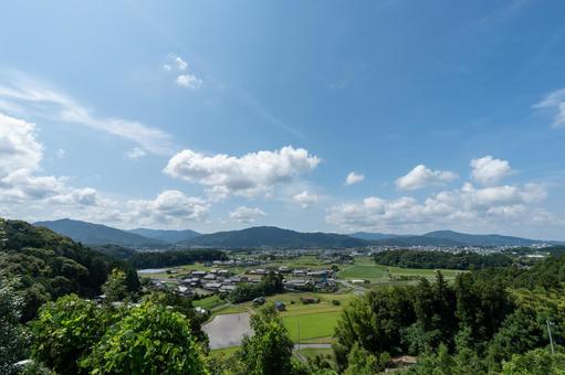 長篠設楽原PAからの日本の原風景 長篠設楽原PAからの日本の原風景 長篠設楽原パーキングエリア,原風景,長篠の写真素材