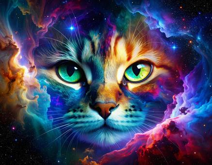 宇宙と猫 宇宙と猫の写真