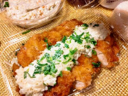 チキンタルタルカツ チキンカツ,揚げ物,タルタルソースの写真素材