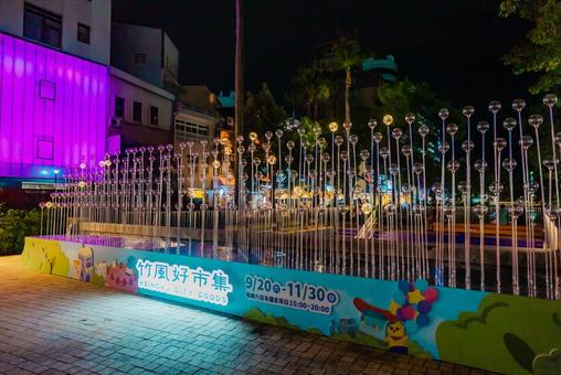 【台湾】新竹の街並み 台湾,新竹,夜景の写真素材