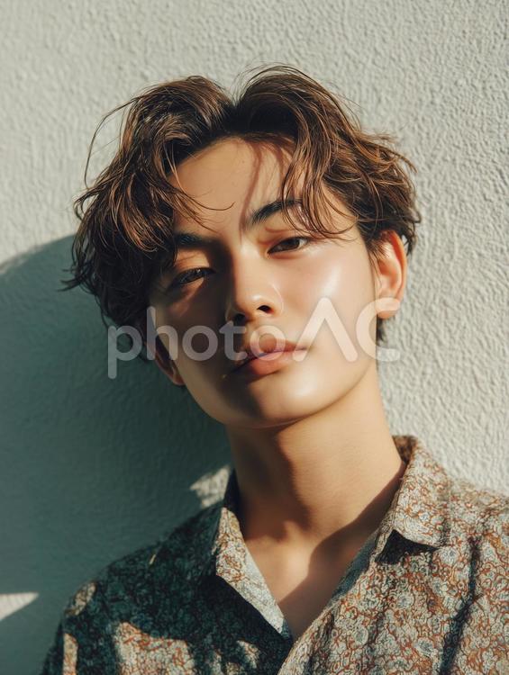 美容室メンズモデル、男性ヘアカタログ 美容室,メンズ,モデルの写真素材
