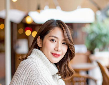 秋冬ファッション女性ポートレート 秋冬ファッション女性ポートレートの写真
