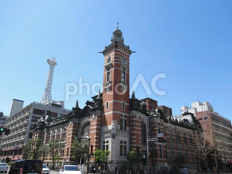 横浜市開港記念会館　ジャックの塔 建物,赤レンガ,レンガの写真素材