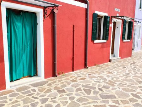 街並み ブラーノ島,ポップ,家の写真素材