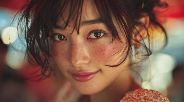 アップの若い女性 05 アップの若い女性 05の写真