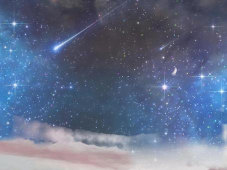 Fantastic background of the starry sky Copy space, shooting star, shooting star, space, JPG