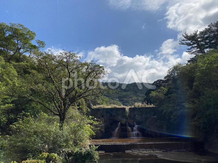 沖縄県国頭村比地大滝 沖縄県比地大滝,自然,山の写真素材