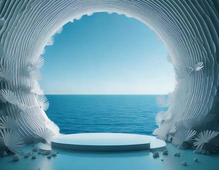 海が見えるアーチ 海が見えるアーチの写真