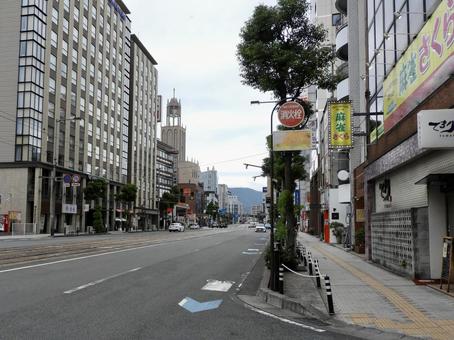 松山市大街道の国道11号 松山市大街道の国道11号 国道11号,国道,松山市の写真素材