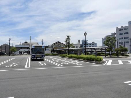 JR白河駅前 JR白河駅前 白河市,白河駅,白河市循環バスの写真素材