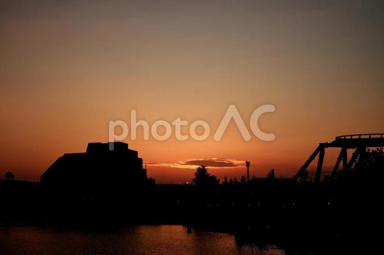 夕暮れ 自然,風景,きれいの写真素材