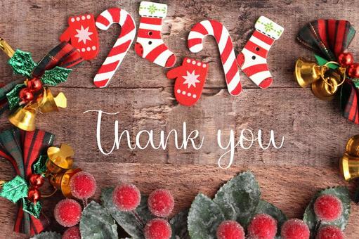Thank you（ありがとう） クリスマス,冬,フレームの写真素材