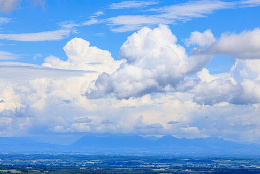 青空と雲 青空,雲,白い雲の写真素材