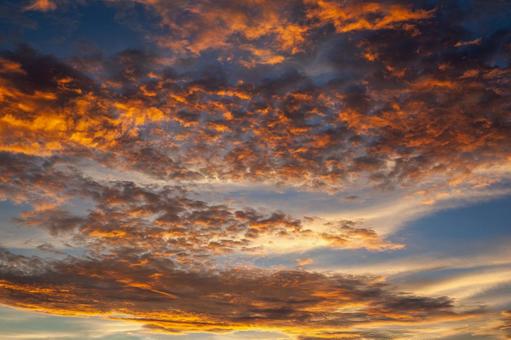夕焼けの空 夕焼けの空の写真