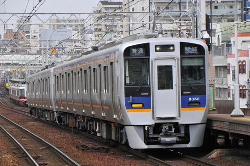 南海電車 南海電車 鉄道,電車,線路の写真素材