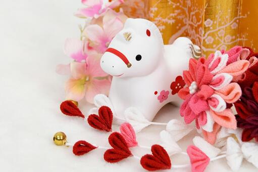 年賀状素材 午 年賀状,午,干支の写真素材