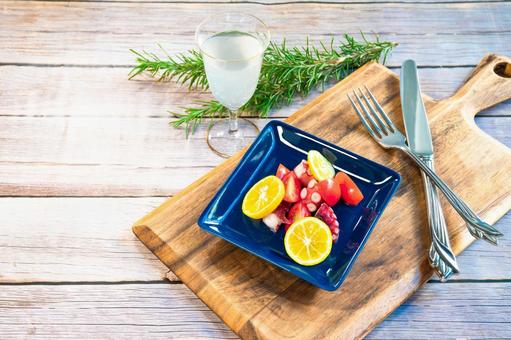 前菜～マリネ・カトラリー・グラス～ オードブル,アペタイザー,パーティーの写真素材