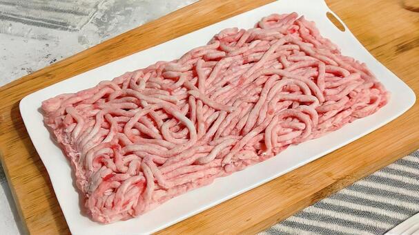 豚肉ミンチ-05 豚肉,ミンチ肉,食材の写真素材