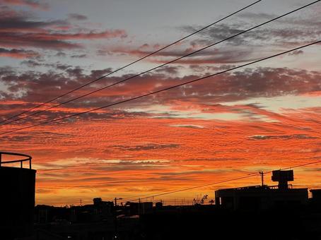 素晴らしい夕焼け空 素晴らしい夕焼け空の写真