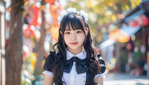 メイド服の女の子 メイド服の女の子の写真