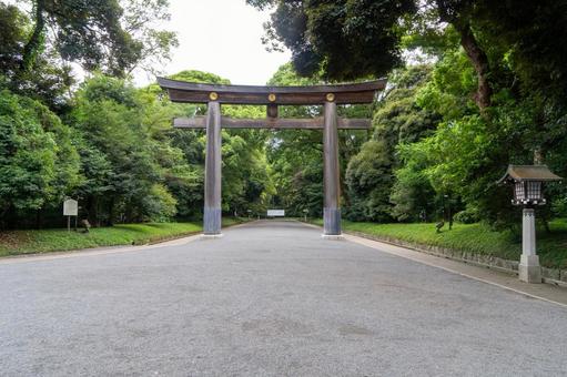 東京　明治神宮　二の鳥居 明治神宮,神社,神宮の写真素材