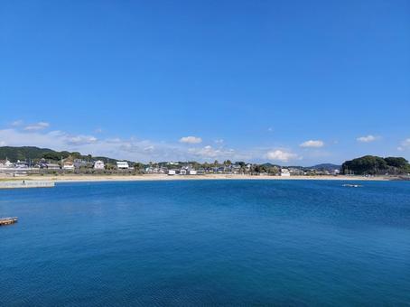 海の町 ビーチ,美しい,晴天の写真素材