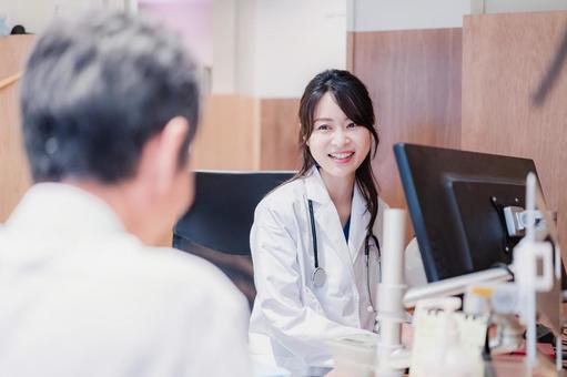 ライフスタイル ライフスタイル 医者,食事管理,診察の写真素材