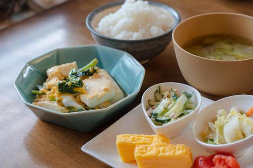 Photo, breakfast, and towards food, rice, 