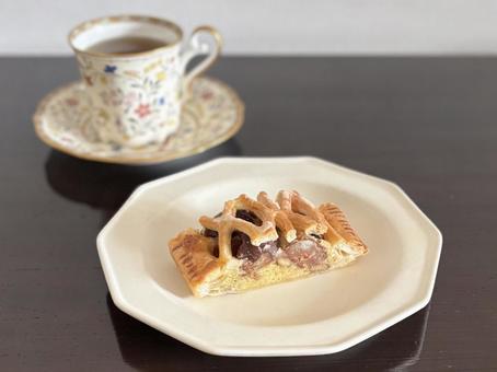 マロンパイ マロンパイ,パイ生地,デニッシュの写真素材