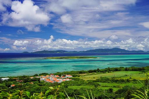 Photo, okinawa, kohamajima, nishidaidake observatory, 